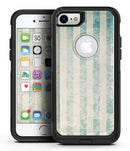 Faded White and Blue Scratched Vertival Stripes - iPhone 7 or 8 OtterBox Case & Skin Kits