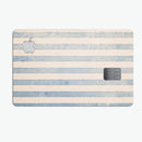 Faded White and Blue Vertical Stripes - Premium Protective Decal Skin-Kit for the Apple Credit Card