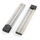 Faded White and Blue Vertical Stripes - Premium Decal Protective Skin-Wrap Sticker compatible with the Juul Labs vaping device