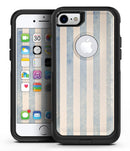 Faded White and Blue Vertical Stripes - iPhone 7 or 7 Plus Commuter Case Skin Kit