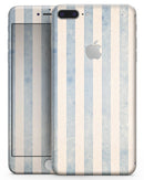 Faded White and Blue Vertical Stripes - Skin-kit for the iPhone 8 or 8 Plus