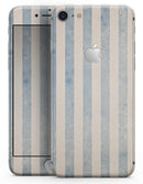 Faded White and Blue Vertical Stripes - Skin-kit for the iPhone 8 or 8 Plus