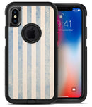 Faded White and Blue Vertical Stripes - iPhone X OtterBox Case & Skin Kits