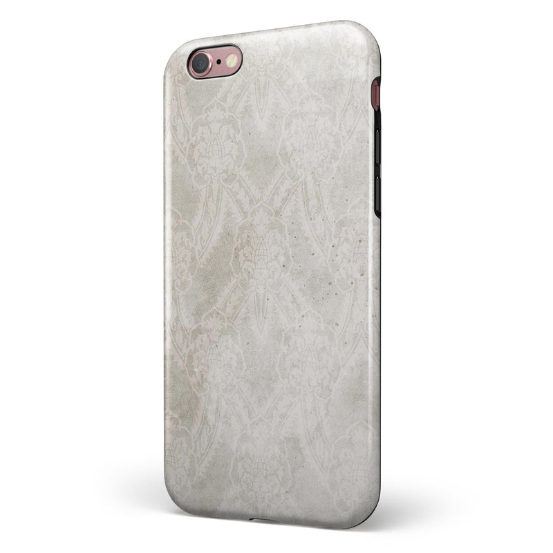 Faded White and Gray Royal Pattern iPhone 6/6s or 6/6s Plus 2-Piece Hybrid INK-Fuzed Case