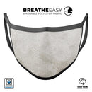 Faded White and Gray Royal Pattern - Made in USA Mouth Cover Unisex Anti-Dust Cotton Blend Reusable & Washable Face Mask with Adjustable Sizing for Adult or Child