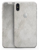 Faded White and Gray Royal Pattern - iPhone X Skin-Kit
