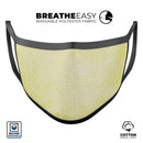 Faded Yellow Micro Grunge Dots - Made in USA Mouth Cover Unisex Anti-Dust Cotton Blend Reusable & Washable Face Mask with Adjustable Sizing for Adult or Child