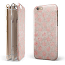 Fading Brown and Red Polkadotted Pattern iPhone 6/6s or 6/6s Plus 2-Piece Hybrid INK-Fuzed Case
