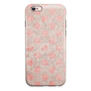 Fading Brown and Red Polkadotted Pattern iPhone 6/6s or 6/6s Plus 2-Piece Hybrid INK-Fuzed Case