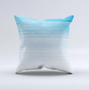 Fading Light Blue Streaks ink-Fuzed Decorative Throw Pillow