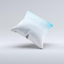 Fading Light Blue Streaks ink-Fuzed Decorative Throw Pillow