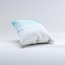 Fading Light Blue Streaks ink-Fuzed Decorative Throw Pillow