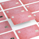 Fading Red and White Snowflake Pattern - Premium Protective Decal Skin-Kit for the Apple Credit Card