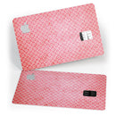 Fading Red and White Snowflake Pattern - Premium Protective Decal Skin-Kit for the Apple Credit Card