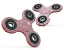 Fading Red and White Snowflake Pattern Full-Body Fidget Spinner Skin-Kit