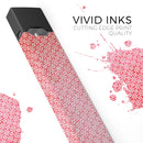 Fading Red and White Snowflake Pattern - Premium Decal Protective Skin-Wrap Sticker compatible with the Juul Labs vaping device
