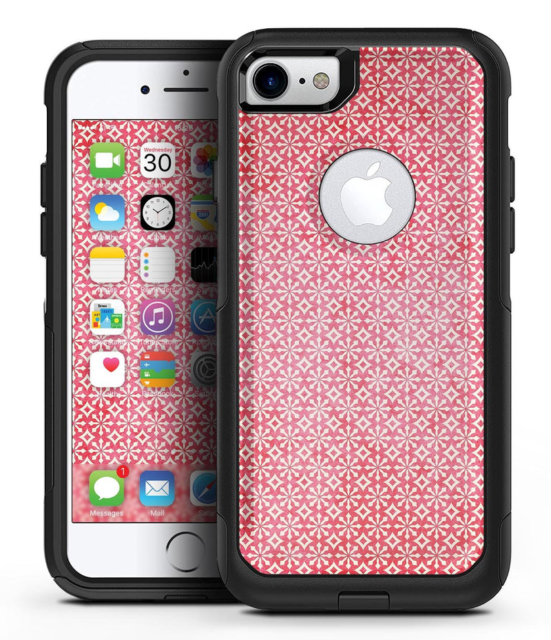 Fading Red and White Snowflake Pattern - iPhone 7 or 8 OtterBox Case & Skin Kits