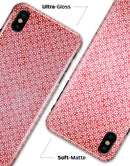 Fading Red and White Snowflake Pattern - iPhone X Clipit Case