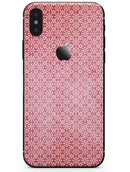 Fading Red and White Snowflake Pattern - iPhone X Skin-Kit