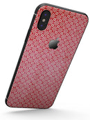 Fading Red and White Snowflake Pattern - iPhone X Skin-Kit