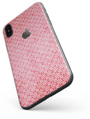 Fading Red and White Snowflake Pattern - iPhone X Skin-Kit