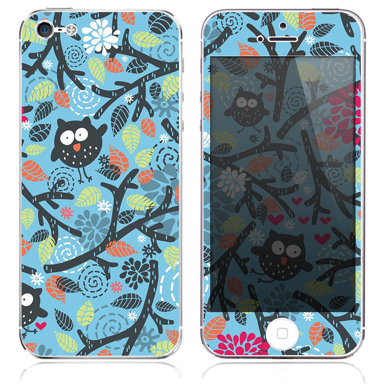 Fall Owls Skin for the iPhone 3gs, 4/4s, 5, 5s or 5c