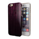 Falling Micro Hearts Over Burgundy Planks of Wood iPhone 6/6s or 6/6s Plus 2-Piece Hybrid INK-Fuzed Case