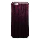 Falling Micro Hearts Over Burgundy Planks of Wood iPhone 6/6s or 6/6s Plus 2-Piece Hybrid INK-Fuzed Case