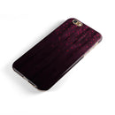 Falling Micro Hearts Over Burgundy Planks of Wood iPhone 6/6s or 6/6s Plus 2-Piece Hybrid INK-Fuzed Case