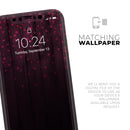 Falling Micro Hearts Over Burgundy Planks of Wood 2  - Protective Skin Wrap & Decal – Compatible with iPhone SE to iPhone 17 Pro Max (All Models)