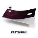 Falling Micro Hearts Over Burgundy Planks of Wood - Premium Protective Decal Skin-Kit for the Apple Credit Card