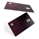Falling Micro Hearts Over Burgundy Planks of Wood - Premium Protective Decal Skin-Kit for the Apple Credit Card