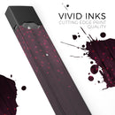Falling Micro Hearts Over Burgundy Planks of Wood - Premium Decal Protective Skin-Wrap Sticker compatible with the Juul Labs vaping device