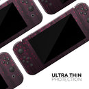 Falling Micro Hearts Over Burgundy Planks of Wood // Skin Decal Wrap Kit for Nintendo Switch Console & Dock, Joy-Cons, Pro Controller, Lite, 3DS XL, 2DS XL, DSi, or Wii - Vinyl Skin Wrap for Nintendo Switch 2, OLED, Lite, Pro Controller & Wii