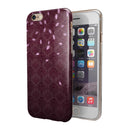 Falling Pink Petals Over royal Burgundy Pattern iPhone 6/6s or 6/6s Plus 2-Piece Hybrid INK-Fuzed Case
