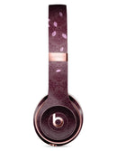 Falling Pink Petals Over royal Burgundy Pattern 2 Full-Body Skin Kit for the Beats by Dre Solo 3 Wireless Headphones