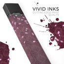 Falling Pink Petals Over royal Burgundy Pattern - Premium Decal Protective Skin-Wrap Sticker compatible with the Juul Labs vaping device