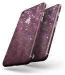 Falling Pink Petals Over royal Burgundy Pattern - Skin-kit for the iPhone 8 or 8 Plus