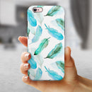 Feathery Watercolor iPhone 6/6s or 6/6s Plus 2-Piece Hybrid INK-Fuzed Case