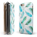 Feathery Watercolor iPhone 6/6s or 6/6s Plus 2-Piece Hybrid INK-Fuzed Case