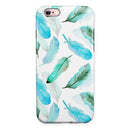 Feathery Watercolor iPhone 6/6s or 6/6s Plus 2-Piece Hybrid INK-Fuzed Case
