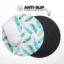 Feathery Watercolor// WaterProof Rubber Foam Backed Anti-Slip Mouse Pad for Home Work Office or Gaming Computer Desk
