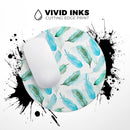 Feathery Watercolor// WaterProof Rubber Foam Backed Anti-Slip Mouse Pad for Home Work Office or Gaming Computer Desk