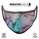 Fibrous Watercolor - Made in USA Mouth Cover Unisex Anti-Dust Cotton Blend Reusable & Washable Face Mask with Adjustable Sizing for Adult or Child