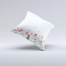 Field of Blooming Hearts ink-Fuzed Decorative Throw Pillow