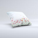 Field of Blooming Hearts ink-Fuzed Decorative Throw Pillow