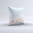 Field of Blooming Hearts ink-Fuzed Decorative Throw Pillow