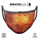 Fiery Abstract Geometric Shapes - Made in USA Mouth Cover Unisex Anti-Dust Cotton Blend Reusable & Washable Face Mask with Adjustable Sizing for Adult or Child