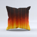 Fiery Glowing Gradient Stripes ink-Fuzed Decorative Throw Pillow