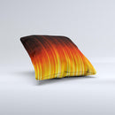 Fiery Glowing Gradient Stripes ink-Fuzed Decorative Throw Pillow